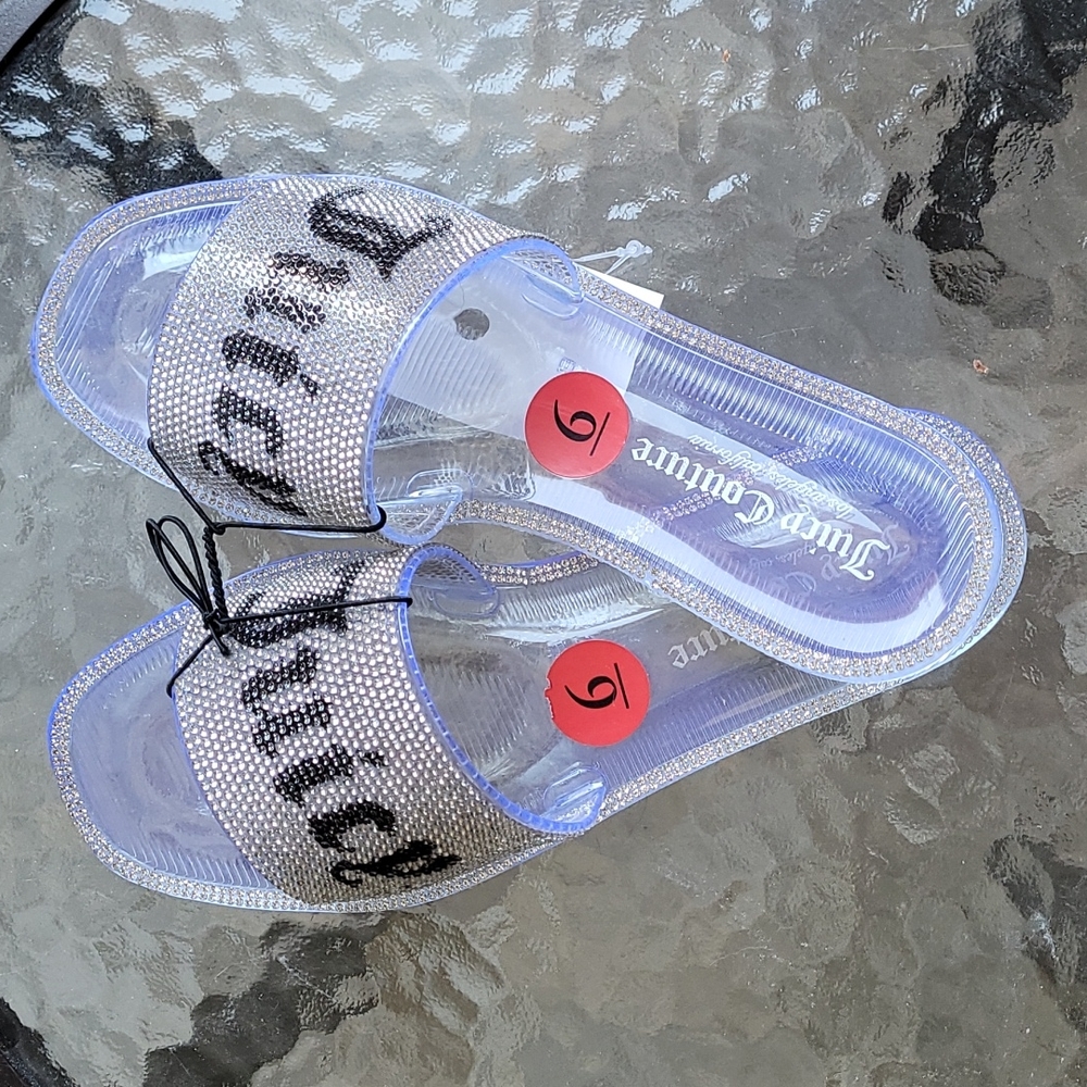 juicy couture sparkling sandals size 6 nwt
